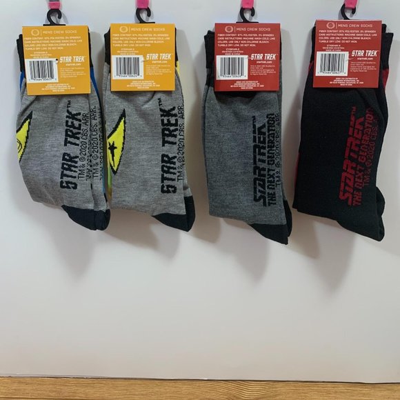 Mens Star Trek Crew Socks Lot Of 4 Mens Size 10-13 - Picture 5 of 6